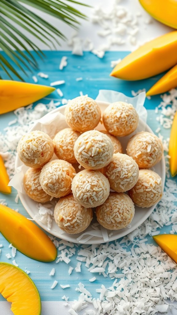 Mango Coconut Energy Balls recipe ingredients and instructions